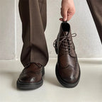Elegante Jesolice Herren Leder Brogue Stiefeletten – Stilvolle Wingtip Schnürschuhe für Business und Freizeit — Image 6