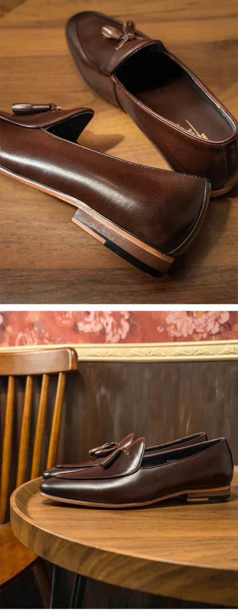 Elegante Jesolice Herren Leder Quasten Slipper – Klassische Slip-On Dress Schuhe für formelle und legere Anlässe — Image 5