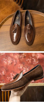Elegante Jesolice Herren Leder Quasten Slipper – Klassische Slip-On Dress Schuhe für formelle und legere Anlässe — Image 6