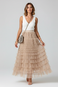Eleganter Damen Tüllrock in Beige — Image 2