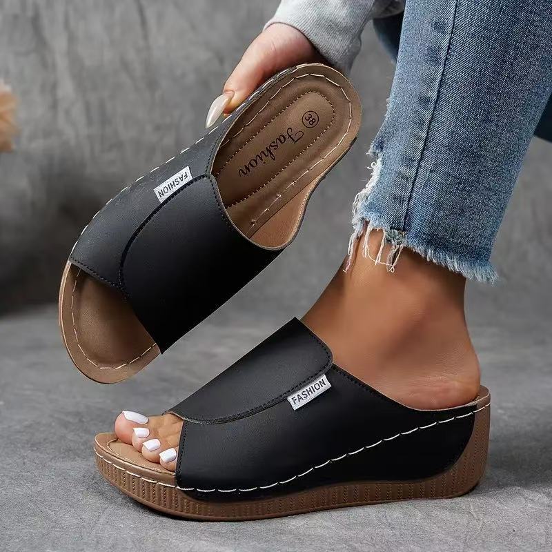 Fashion Damen Sandalen in Beige, Braun, Schwarz, Rot, Blau — Image 4