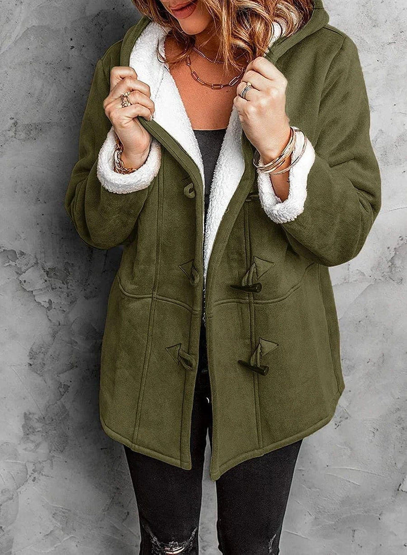 Marke Damen Wintermantel mit Fleece und Knebelverschluss — Image 9