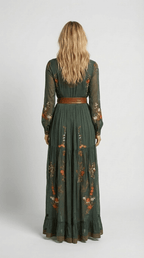 Floralia Maxikleid in Grün — Image 2