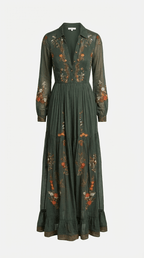 Floralia Maxikleid in Grün — Image 3