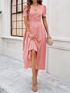 Marke Damen-Midikleid mit V-Ausschnitt und Puffärmeln — Image 18