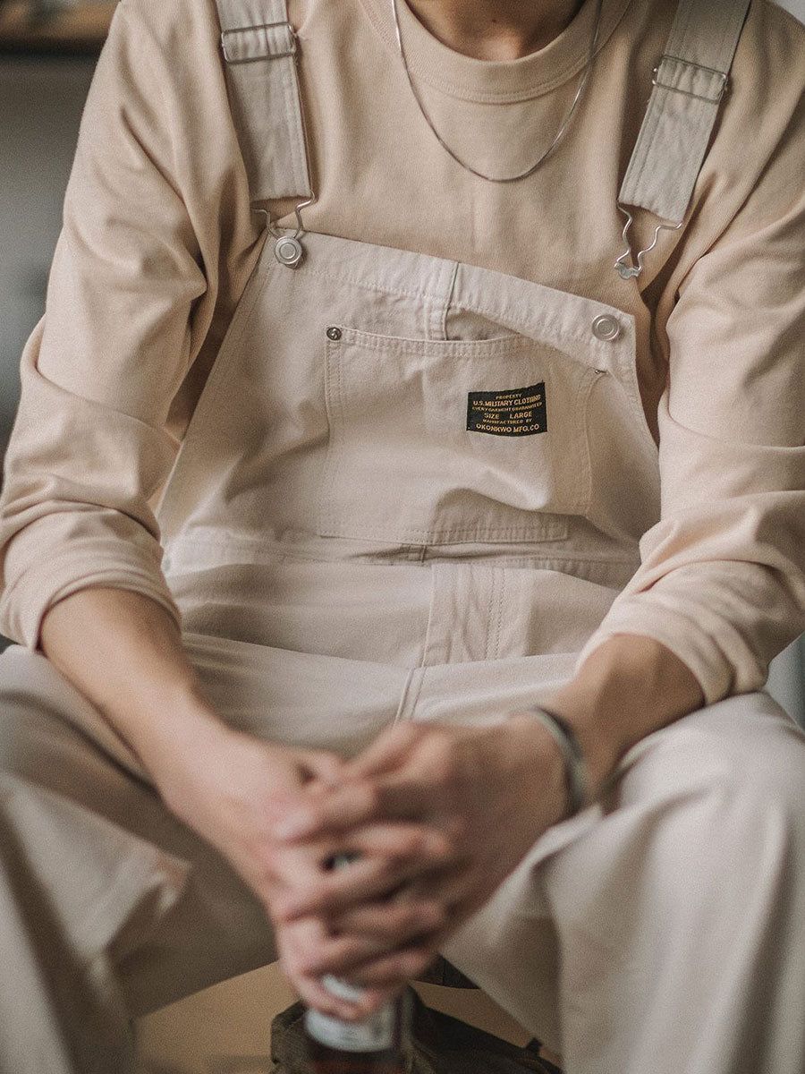 Jesolice Herren Baumwolle Latzhose Vintage Arbeitskleidung Stil - Beige, Oliv, Tan - Verstellbare Träger, Mehrere Taschen - Robuste — Image 10