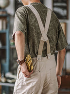 Jesolice Herren Baumwolle Latzhose Vintage Arbeitskleidung Stil - Beige, Oliv, Tan - Verstellbare Träger, Mehrere Taschen - Robuste — Image 8