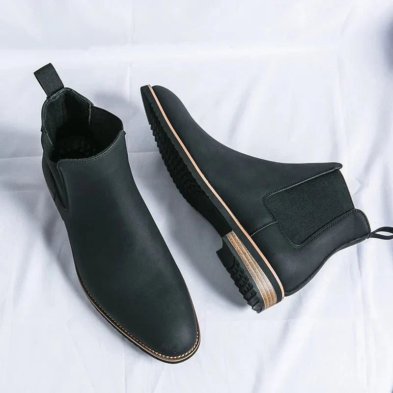 Jesolice Herren Chelsea Stiefeletten – Kunstleder Slip-On Dress Stiefel mit Elastischem Einsatz für stilvolle Freizeit- und formelle Anlässe — Image 8