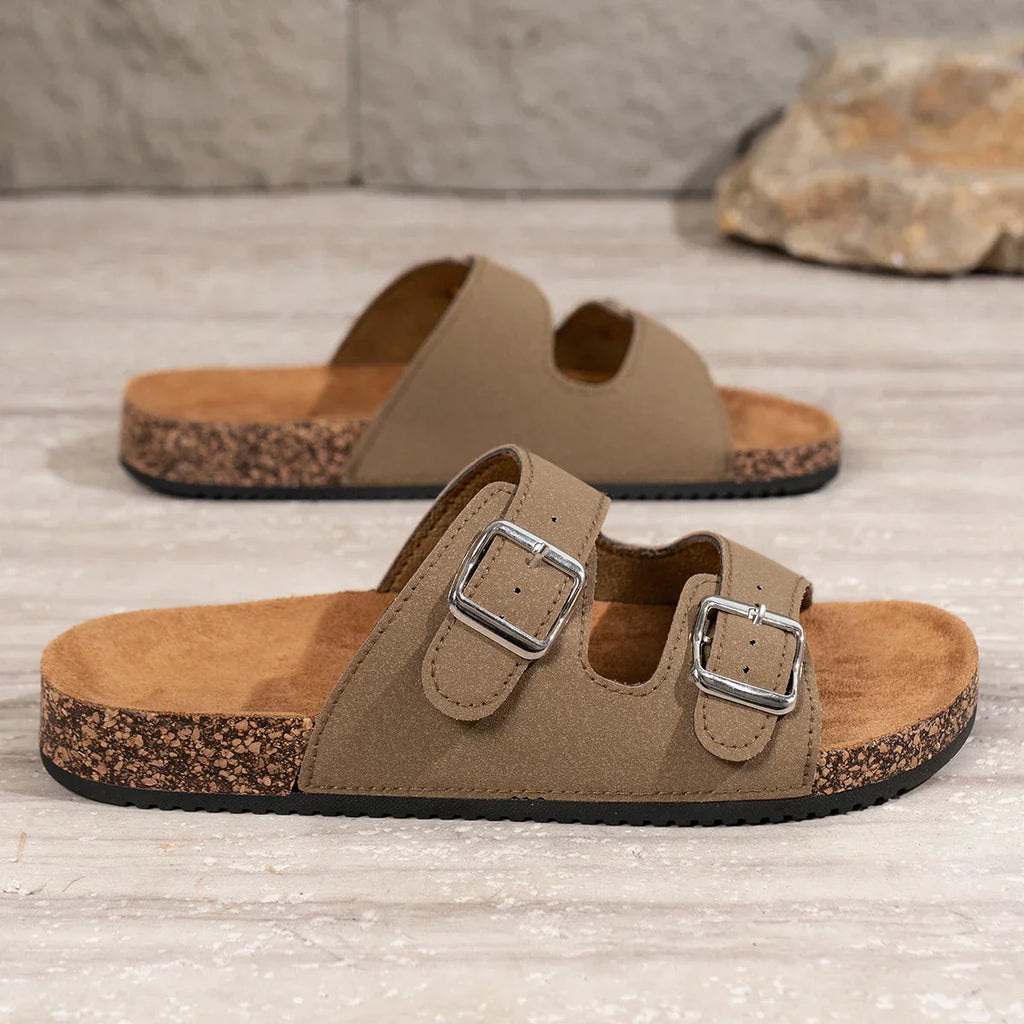 Jesolice Herren Doppelschnalle Korksandalen Bequem — Image 6