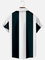 Jesolice Herren Gestreiftes Kurzarm Hemd – Lässiges Leichtes Baumwollmischung Sommeroberteil Elegant — Image 6