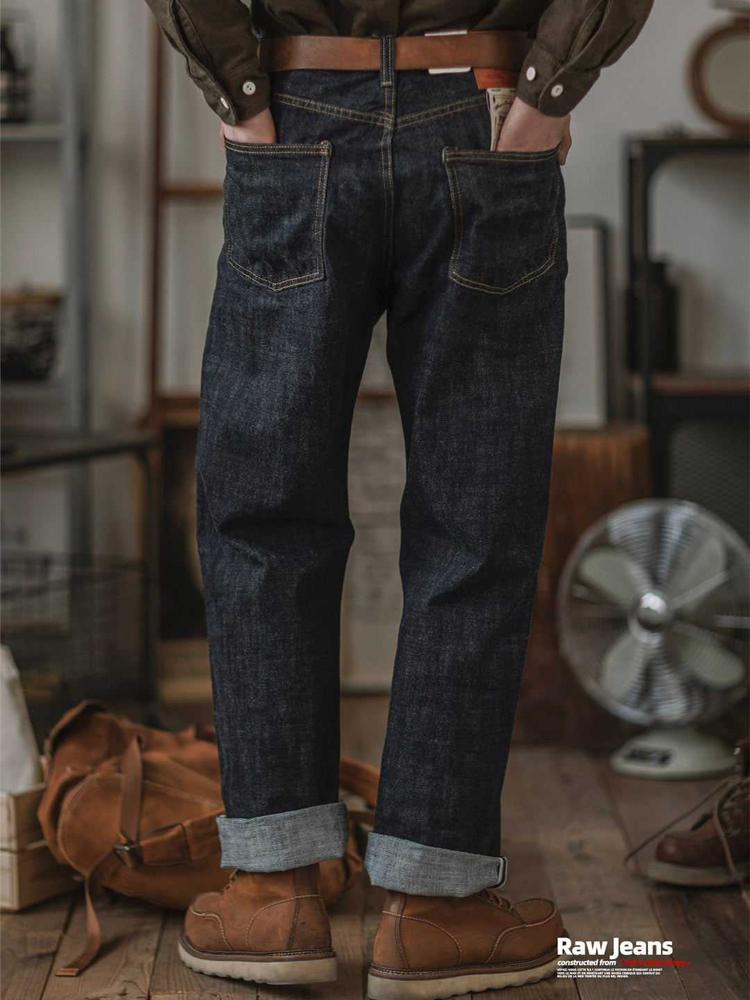 Jesolice Herren Jeans | 14 oz Selvedge Indigo, Relaxed Fit Klassisch — Image 3