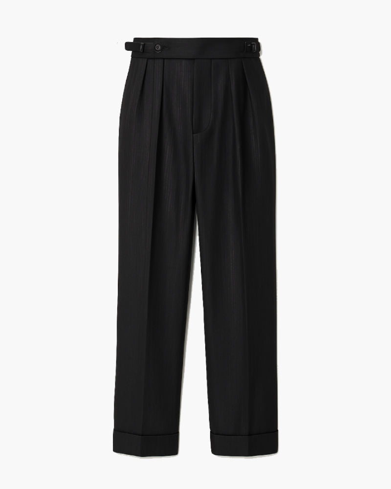 Jesolice Herren Klassische Faltenhose aus Wolle – Maßgeschneiderte Business Casual Hose mit Verstellbarem Bund Elegant — Main Image