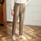 Jesolice Herren Klassische Faltenhose aus Wolle – Maßgeschneiderte Business Casual Hose mit Verstellbarem Bund Elegant — Image 4