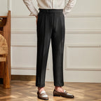 Jesolice Herren Klassische Faltenhose aus Wolle – Maßgeschneiderte Business Casual Hose mit Verstellbarem Bund Elegant — Image 7