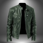 Jesolice Herren Klassische Leder Bikerjacke - Schwarz, Braun, Grün, Blau, Rot, Grau, Beige, Stilvoll — Image 10