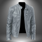 Jesolice Herren Klassische Leder Bikerjacke - Schwarz, Braun, Grün, Blau, Rot, Grau, Beige, Stilvoll — Image 13