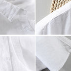 Jesolice Herren Kurzarm Hemd – Leichtes Atmungsaktives Leinenmischung Sommeroberteil Elegant — Image 11