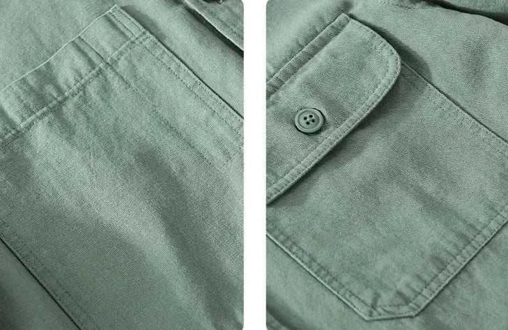 Jesolice Herren Kurzarm Hemd – Leichtes Baumwollmischung Sommeroberteil mit Brusttaschen Stilvoll — Image 15