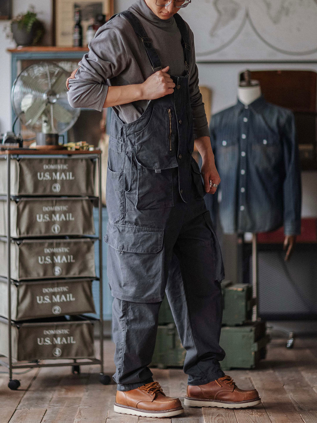 Jesolice Herren Latzhose | Robustes Baumwoll-Canvas, 10 Taschen, Praktisch — Image 3