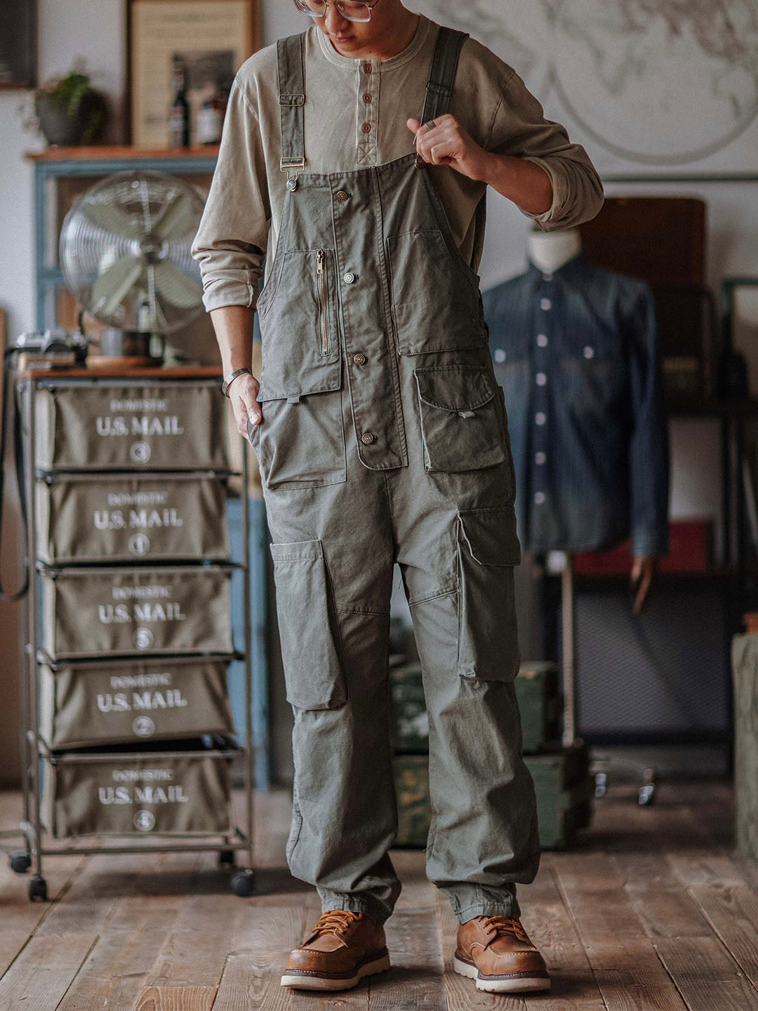 Jesolice Herren Latzhose | Robustes Baumwoll-Canvas, 10 Taschen, Praktisch — Image 8