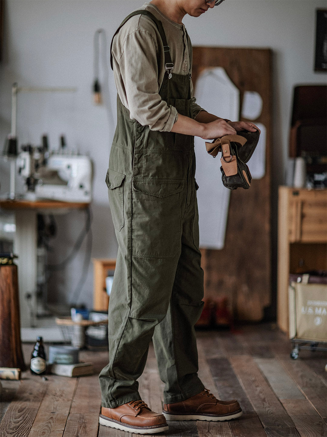 Jesolice Herren Latzhose | Schwerer Baumwollstoff, Bequeme Passform, Robuste — Image 4
