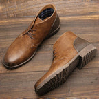 Jesolice Herren Leder Chukka Stiefel – Robuste Freizeit Ankle Boots für den Alltag mit rutschfester Sohle und eleganten — Image 2