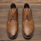 Jesolice Herren Leder Chukka Stiefel – Robuste Freizeit Ankle Boots für den Alltag mit rutschfester Sohle und eleganten — Image 4