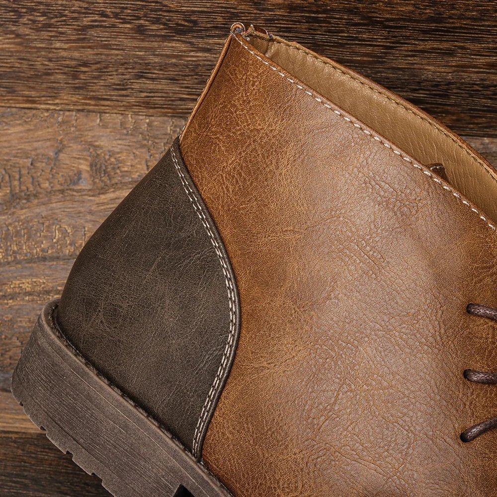 Jesolice Herren Leder Chukka Stiefel – Robuste Freizeit Ankle Boots für den Alltag mit rutschfester Sohle und eleganten — Image 5