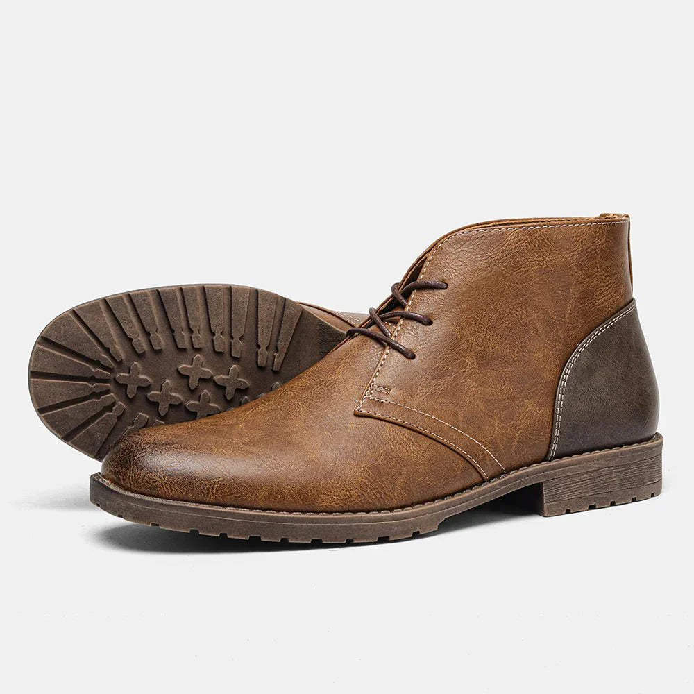 Jesolice Herren Leder Chukka Stiefel – Robuste Freizeit Ankle Boots für den Alltag mit rutschfester Sohle und eleganten — Image 7
