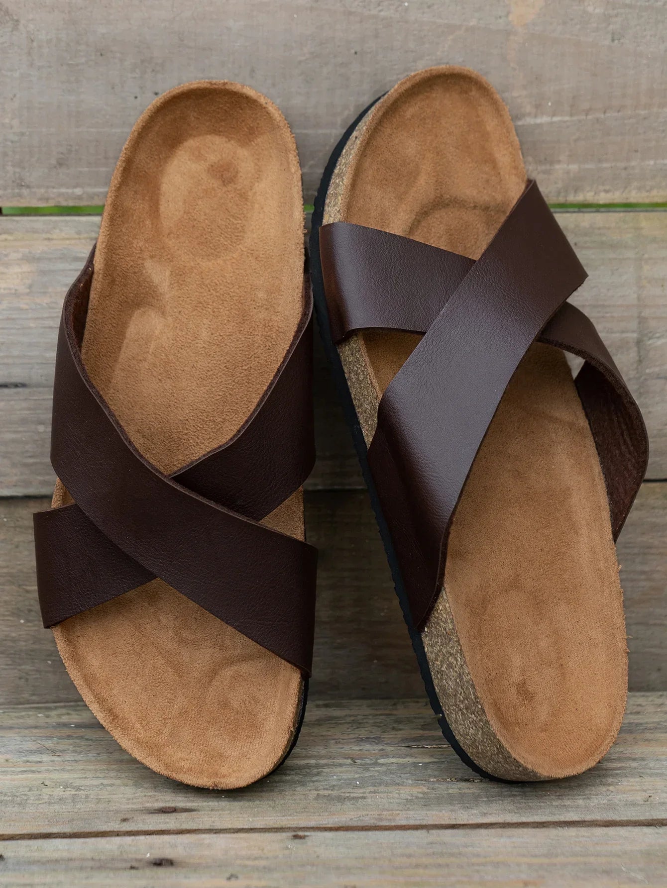 Jesolice Herren Leder Kreuzriemen Sandalen Elegant — Image 2