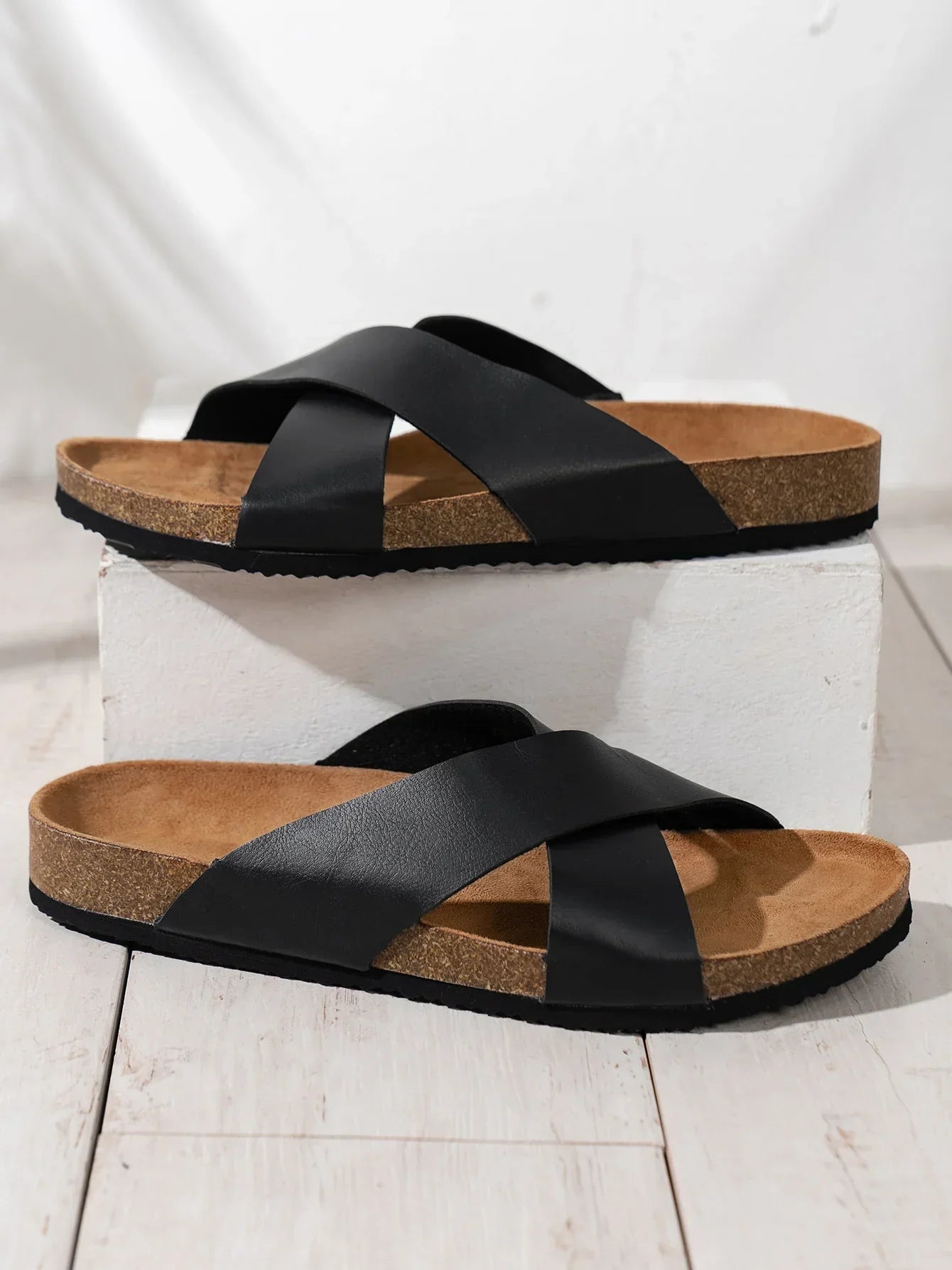 Jesolice Herren Leder Kreuzriemen Sandalen Elegant — Image 3