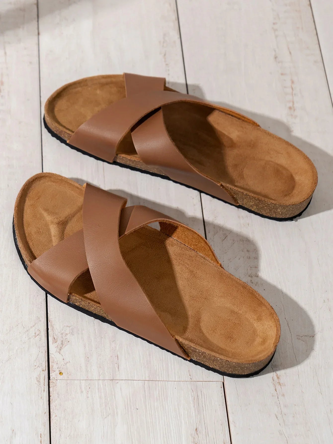 Jesolice Herren Leder Kreuzriemen Sandalen Elegant — Image 5