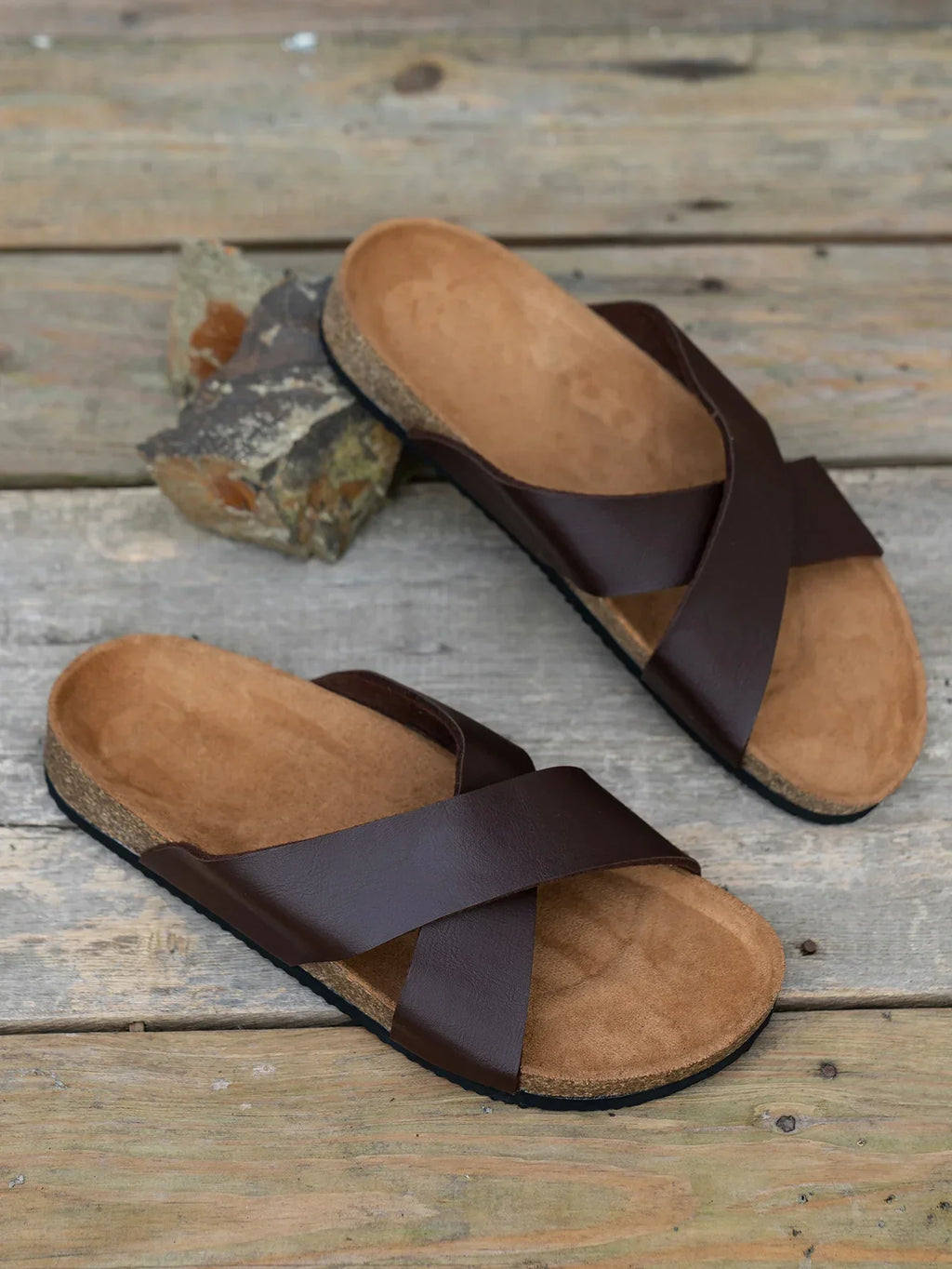 Jesolice Herren Leder Kreuzriemen Sandalen Elegant — Image 8