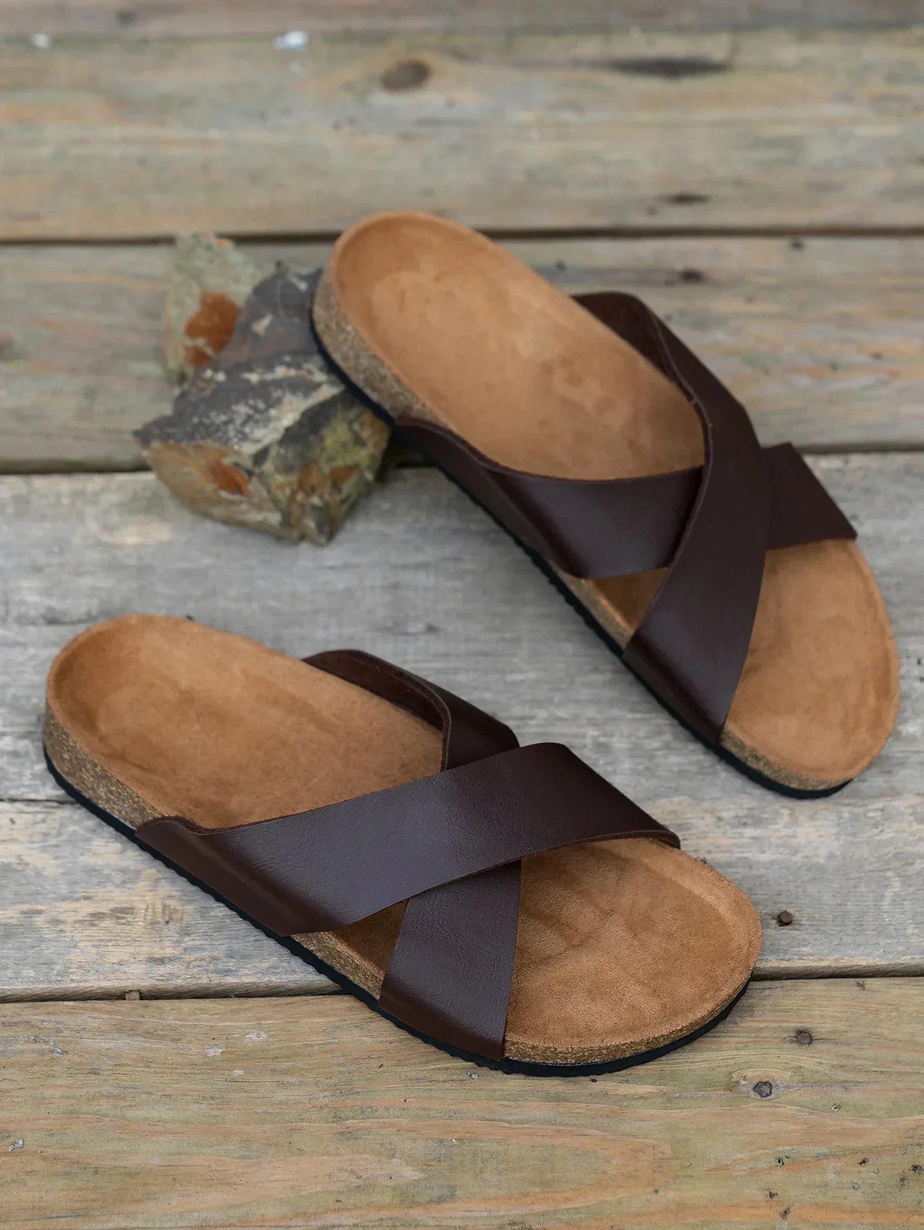 Jesolice Herren Leder Kreuzriemen Sandalen Elegant — Image 8
