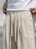 Jesolice Herren Leinenhose - Beige, Atmungsaktiv, Lässiger Schnitt, Bequem — Image 4
