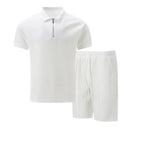 Jesolice Herren Poloshirt und Shorts Set - Beige, Schwarz, Grau, Weiß, Blau - Atmungsaktiver Stoff Elegant — Image 11