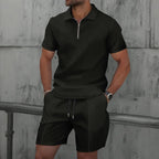 Jesolice Herren Poloshirt und Shorts Set - Beige, Schwarz, Grau, Weiß, Blau - Atmungsaktiver Stoff Elegant — Image 14