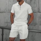 Jesolice Herren Poloshirt und Shorts Set - Beige, Schwarz, Grau, Weiß, Blau - Atmungsaktiver Stoff Elegant — Image 16