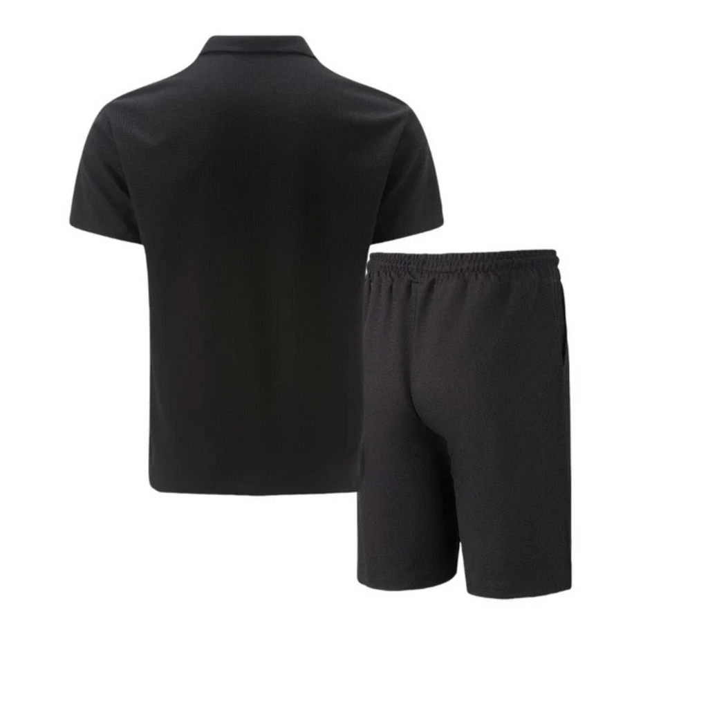 Jesolice Herren Poloshirt und Shorts Set - Beige, Schwarz, Grau, Weiß, Blau - Atmungsaktiver Stoff Elegant — Image 6