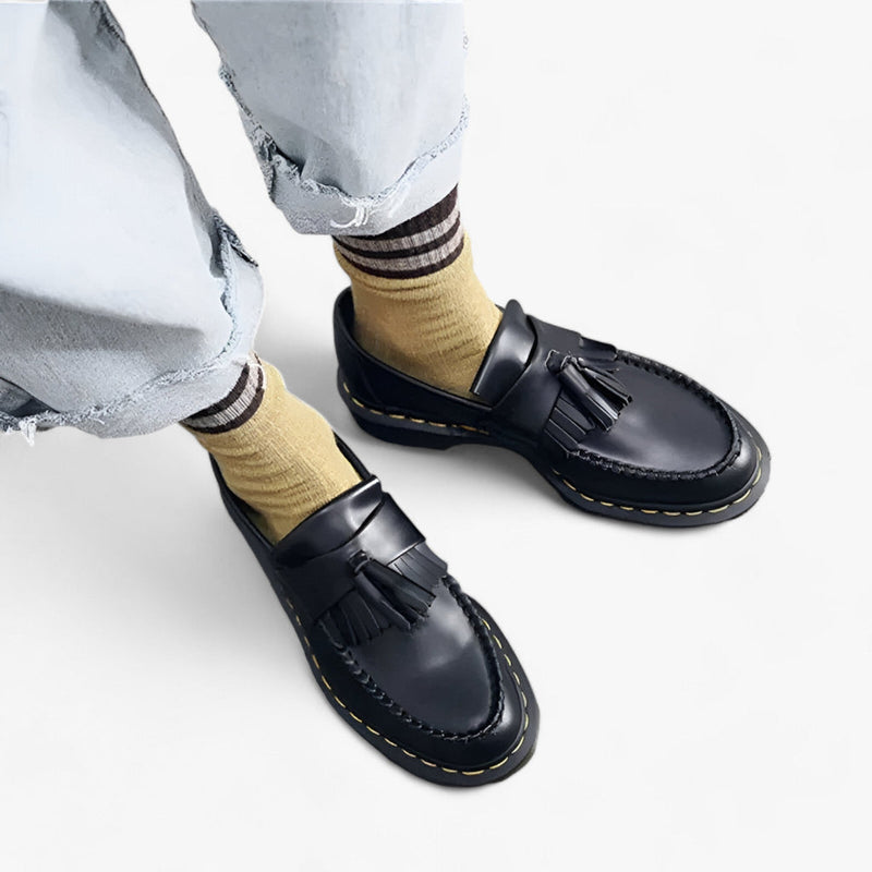 Jesolice Herren Quasten Slipper – Klassische Leder Slip-On Schuhe mit Gepolstertem Sohlen für Komfort und Stil Elegant — Image 4