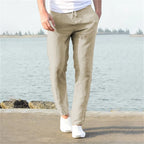 Jesolice Herren Relaxed Fit Leinenmix Jogginghose – Leichte Atmungsaktive Freizeitpants mit Elastischem Bund Bequem — Image 2
