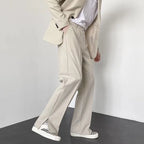 Jesolice Herren Weite Beinform Entspannte Passform Hose – Bequeme Polyester Business Casual Hose mit Elastischem Bund Elegante — Image 5