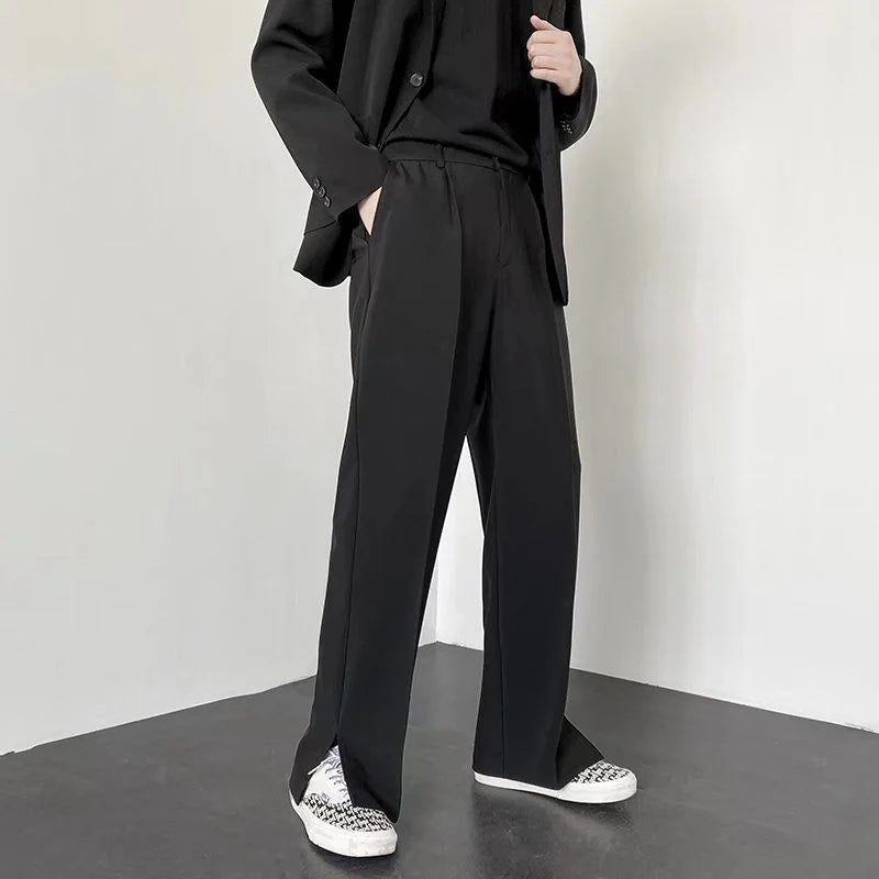 Jesolice Herren Weite Beinform Entspannte Passform Hose – Bequeme Polyester Business Casual Hose mit Elastischem Bund Elegante — Image 6
