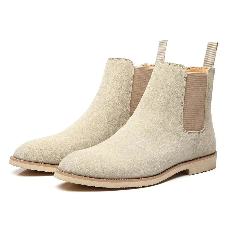 Jesolice Herren Wildleder Chelsea Stiefel – Klassische Slip-On Stiefeletten mit Elastischen Seiten für Freizeit- und formelle Anlässe Elegante — Image 13