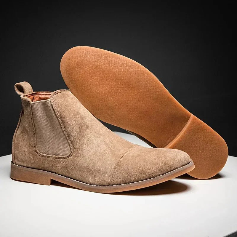 Jesolice Herren Wildleder Chelsea Stiefel – Klassische Slip-On Knöchelstiefel mit Elastischen Seitenpaneelen für Freizeit- und formelle Anlässe - Elegante — Image 2