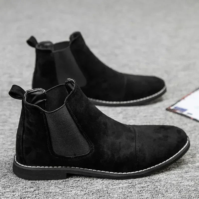 Jesolice Herren Wildleder Chelsea Stiefel – Klassische Slip-On Knöchelstiefel mit Elastischen Seitenpaneelen für Freizeit- und formelle Anlässe - Elegante — Image 4