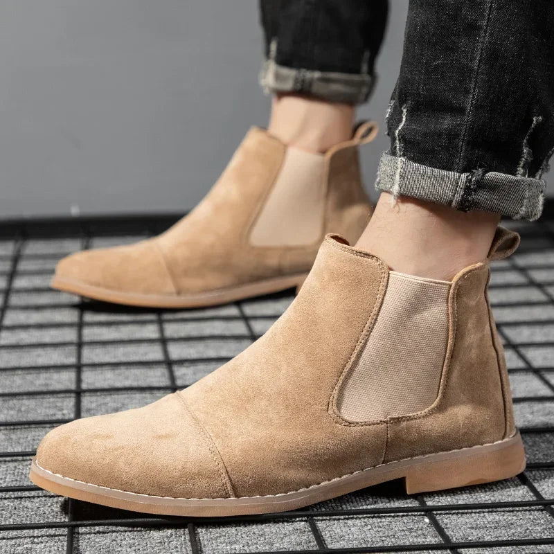 Jesolice Herren Wildleder Chelsea Stiefel – Klassische Slip-On Knöchelstiefel mit Elastischen Seitenpaneelen für Freizeit- und formelle Anlässe - Elegante — Image 5