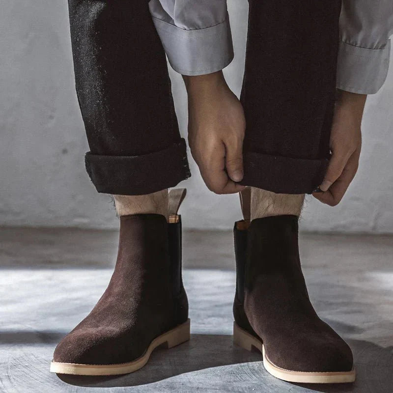 Jesolice Herren Wildleder Chelsea Stiefel – Klassische Slip-On Stiefeletten mit Elastischen Seiten für Freizeit- und formelle Anlässe Elegante — Image 5