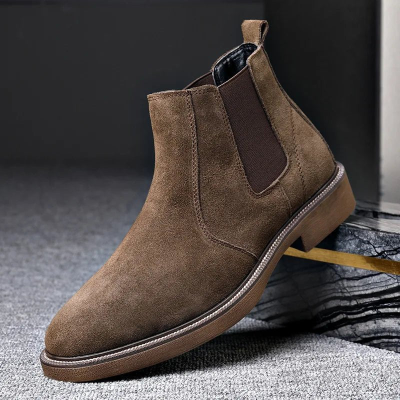Jesolice Herren Wildleder Chelsea Stiefel – Premium Leder Slip-On Knöchel Stiefel für Freizeit und formelle Anlässe Elegante — Image 2