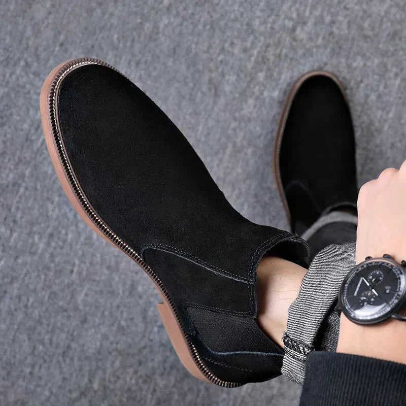 Jesolice Herren Wildleder Chelsea Stiefel – Premium Leder Slip-On Knöchel Stiefel für Freizeit und formelle Anlässe Elegante — Image 4